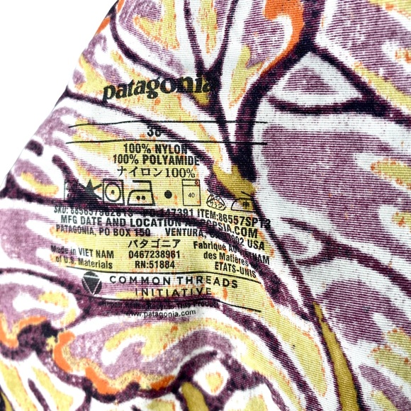 Patagonia Wavefarer Board Shorts Mens 38 Floral Hawaiian Beach Allover Pattern - Picture 6 of 8